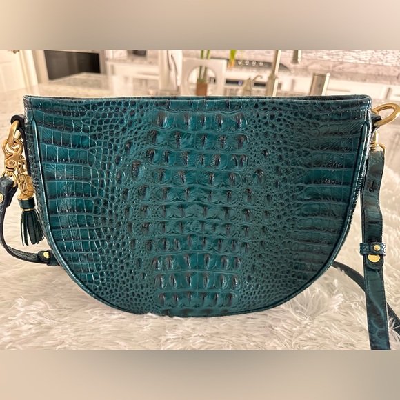 Brahmin Mini  Kathleen Croc Embossed Leather Crossbody Bag Handbag - Picture 4 of 10